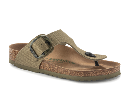 Birkenstock Gizeh Big Buckle Vegan Sandal (Women) - Faded Khaki Canvas Hot on Sale