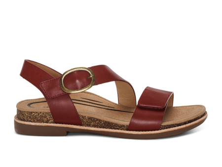 Aetrex Tamara Backstrap Sandal (Women) - Red Fashion