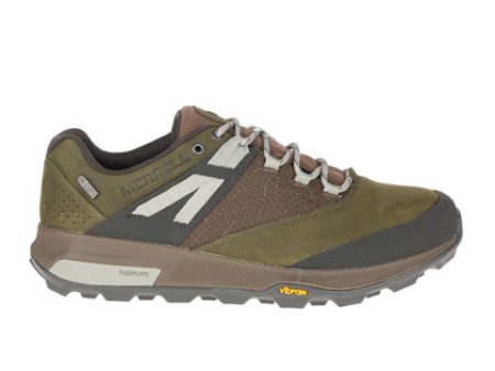 Merrell Zion Waterproof Low Hiking Shoe (Men) - Dark Olive Cheap