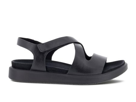 ECCO Flowt Cross Strap Backstrap Sandal (Women) - Black Supply