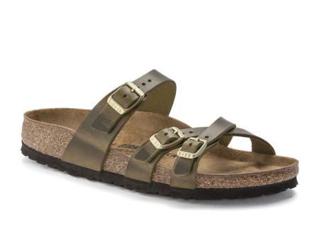 Birkenstock Franca Slide Sandal (Women) - Green Olive Oiled Leather For Sale