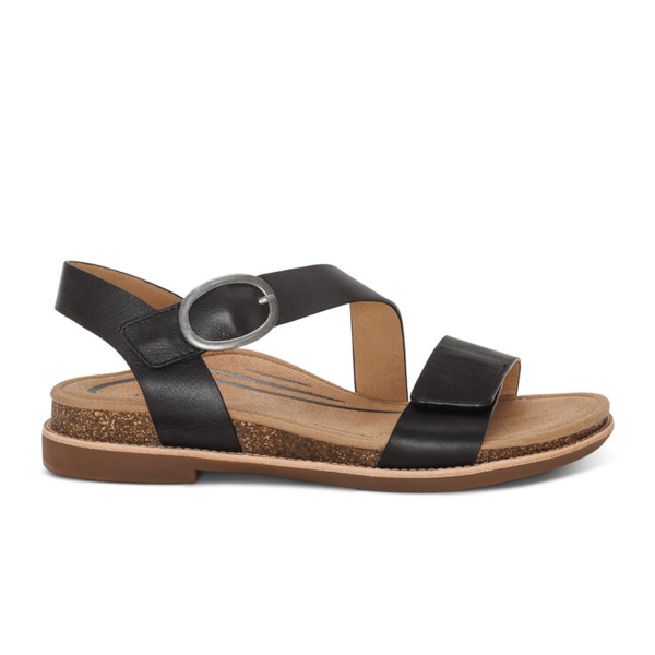 Aetrex Tamara Backstrap Sandal (Women) - Black For Discount