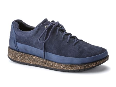 Birkenstock Honnef Low Narrow Lace Up (Women) - Indigo Blue Suede Fashion