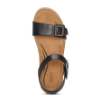 Aetrex Lexa Wedge Sandal (Women) - Black Leather Online Hot Sale