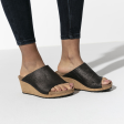 Birkenstock Namica Narrow Wedge Sandal (Women) - Washed Metallic Antique Black Suede Sale