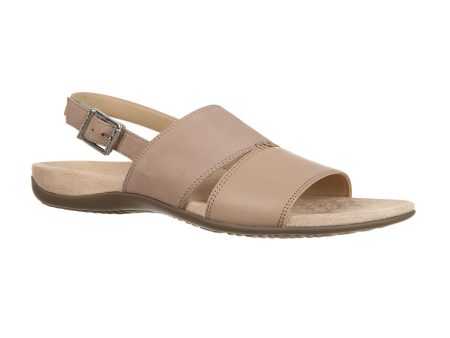 Vionic Morro Backstrap Sandal (Women) - Taupe Leather Fashion