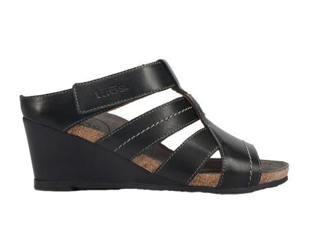 Taos Lydia Wedge Sandal (Women) - Black Supply