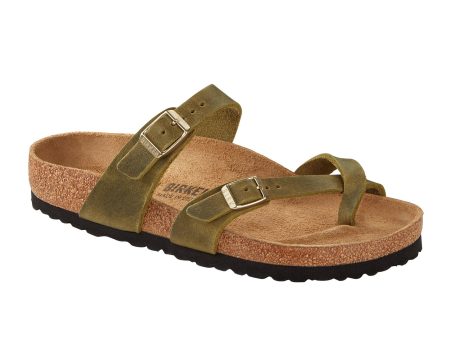 Birkenstock Mayari Sandal (Women) - Green Olive Oiled Leather Online Sale