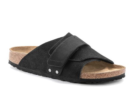 Birkenstock Kyoto Slide Sandal (Men) - Black Suede Black Nubuck For Discount