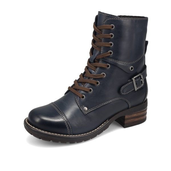 Taos Crave Lace Up Mid Boot (Women) - Dark Blue Discount