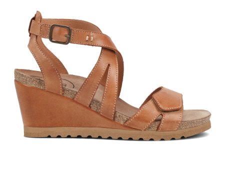 Taos Xcellent Wedge Sandal (Women) - Caramel For Discount