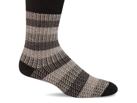 Sockwell Ticking Tweed Crew Sock (Men) - Black Hot on Sale