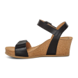 Aetrex Lexa Wedge Sandal (Women) - Black Leather Online Hot Sale