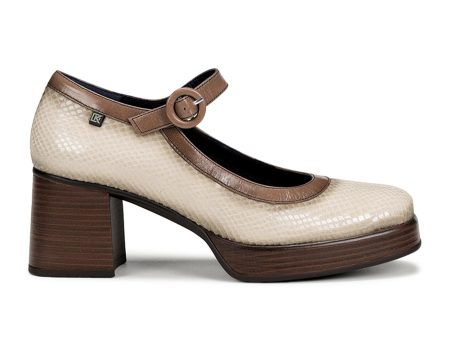 Dorking Cristel D9154 Heeled Mary Jane (Women) - Supreme Alias Beige Marmota Supply