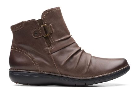 Clarks Un Loop Top Ankle Boot (Women) - Dark Brown Leather Online Sale