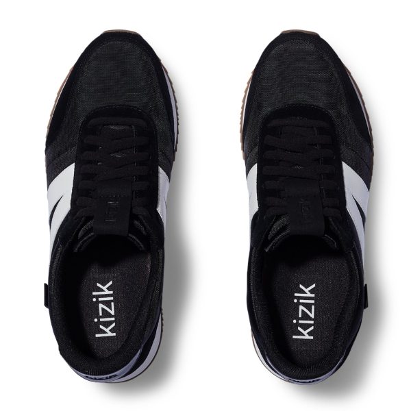 Kizik Milan Sneaker (Unisex) - Black White Online