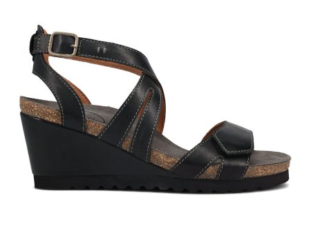 Taos Xcellent Wedge Sandal (Women) - Black For Discount