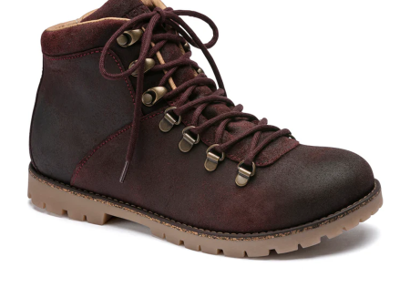 Birkenstock Jackson Narrow Ankle Boot (Women) - Burgundy Oiled Suede Hot on Sale