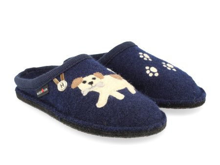 Haflinger Fido Slipper (Women) - Navy Online