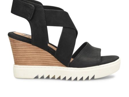 Sofft Uxley Wedge Sandal (Women) - Black Online