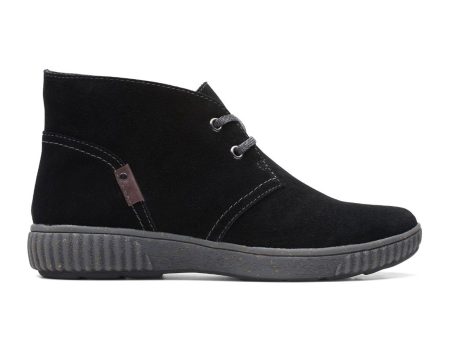 Clarks Magnolia Charm Ankle Boot (Women) - Black Suede For Sale