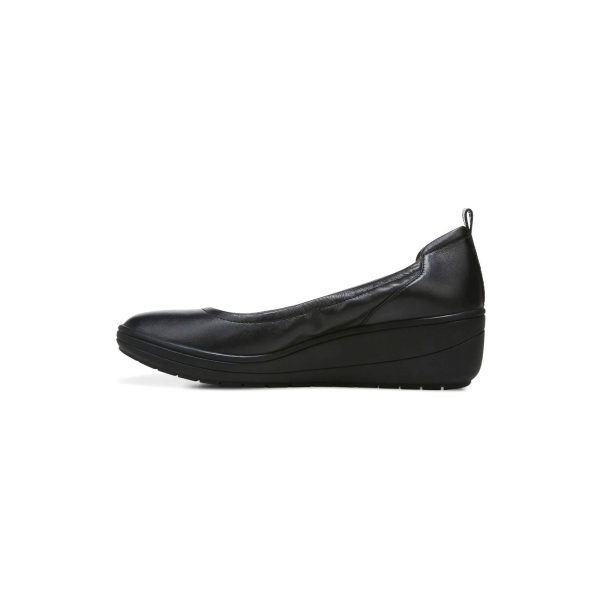 Vionic Jacey Slip On Wedge (Women) - Black Black Leather For Cheap