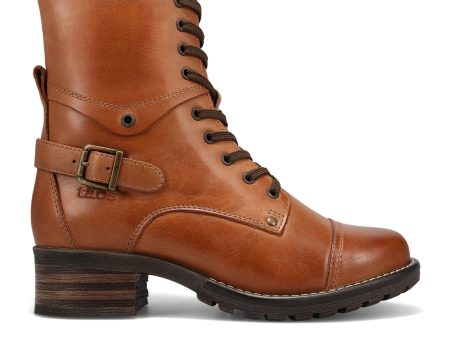 Taos Crave Lace Up Mid Boot (Women) - Caramel For Discount