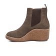 Aetrex Dawn Wedge Boot (Women) - Olive Leather on Sale