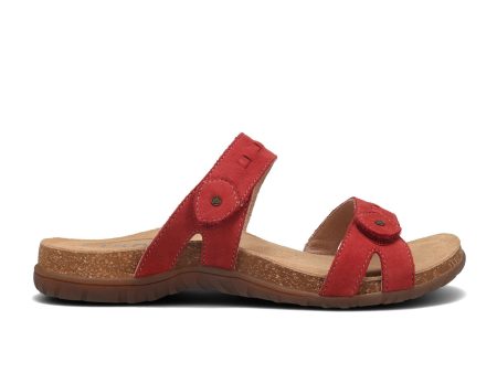 Taos Bandalero Slide Sandal (Women) - Red Nubuck Fashion