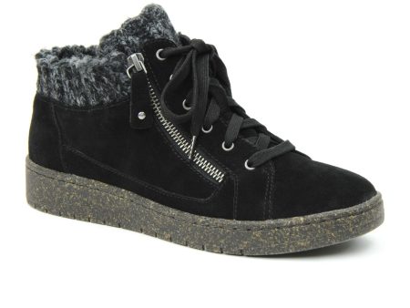 Aetrex Bonnie Ankle Boot (Women) - Black Suede For Discount