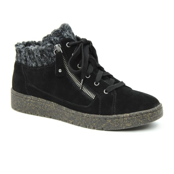 Aetrex Bonnie Ankle Boot (Women) - Black Suede For Discount