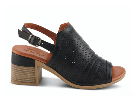 Spring Step Noctium Heeled Sandal (Women) - Black on Sale