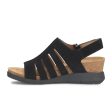 Comfortiva Scottie Wedge Sandal (Women) - Black Cow Suede For Cheap