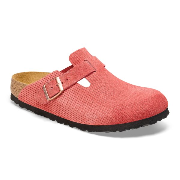 Birkenstock Boston Narrow Clog (Women) - Corduroy Sienna Red For Cheap