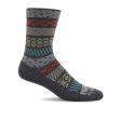 Sockwell Fairisle Pop Crew Sock (Women) - Charcoal Supply