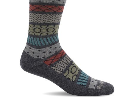 Sockwell Fairisle Pop Crew Sock (Women) - Charcoal Supply