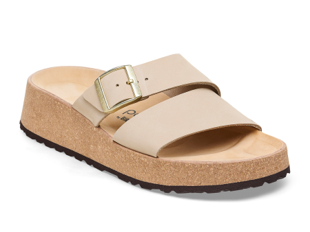 Birkenstock Almina Narrow Slide Sandal (Women) - Sandcastle Nubuck Sale