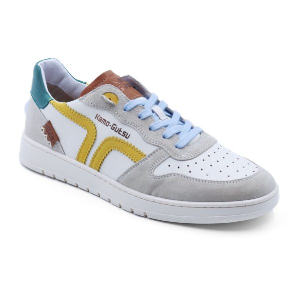 Kamo-Gutsu CAMPO 048 Sneaker (Men) - Cream White Cobalt Online Hot Sale