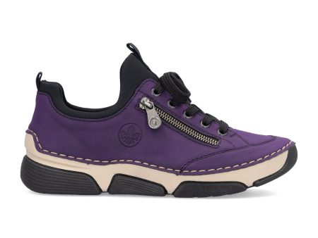 Rieker Angela 45973-30 Sneaker (Women) - Aubergine Schwarz Morella Online now