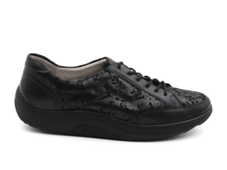 Waldlaufer Beatrice 502027 Lace Up (Women) - Black Floral Online Hot Sale