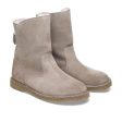 Birkenstock Uppsala Boot (Women) - Gray Taupe Suede Soft Pink Shearling Cheap