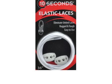 10-Seconds Elastic Shoe Lace - White For Cheap