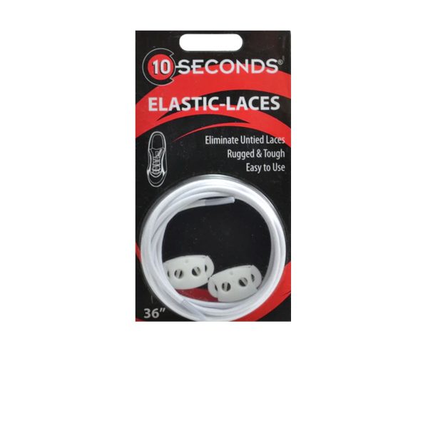 10-Seconds Elastic Shoe Lace - White For Cheap