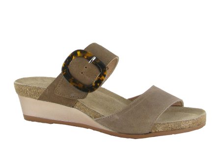 Naot Kingdom Wedge Sandal (Women) - Oily Bark Nubuck Antique Brown Suede For Cheap