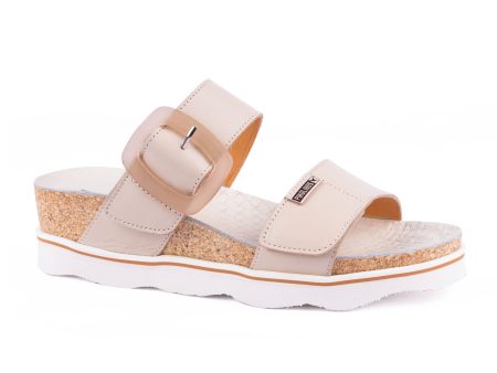 Pikolinos Menorca W6E-0596 Slide Sandal (Women) - Marfil Leather on Sale