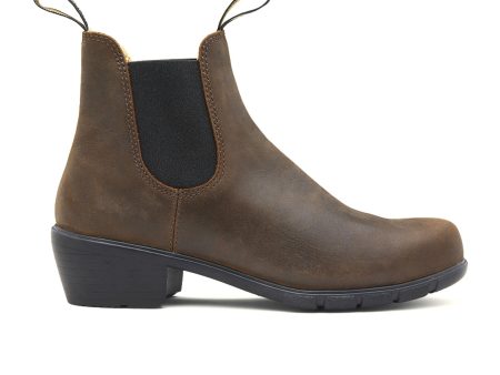 Blundstone 1673 Heeled Chelsea Boot (Women) - Antique Brown For Cheap