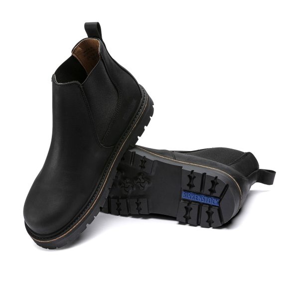 Birkenstock Stalon Chelsea Boot (Men) - Black Oiled Nubuck on Sale