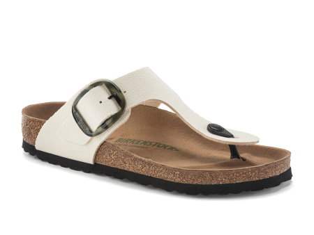 Birkenstock Gizeh Big Buckle Vegan Sandal (Women) - Eggshell Canvas Online Sale