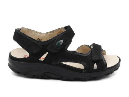 Waldlaufer Hanni 448002 Backstrap Sandal (Women) - Black Fashion