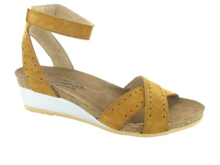 Naot Wand Wedge Sandal (Women) - Amber Nubuck Online now